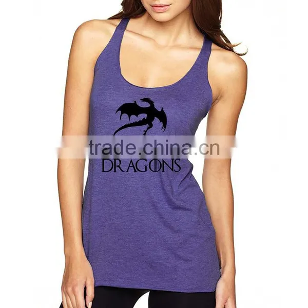 Women 100 Cotton New Model Wholesale Custom Silk Screen Printed Tank Top photo-2