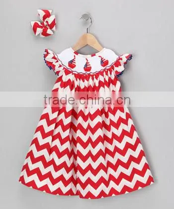 Sailboat Smocked Bishop Dress for Summer 2016