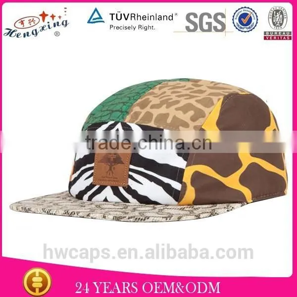 Belt Strap Print Custom 5 Panel Camp Hat photo-3