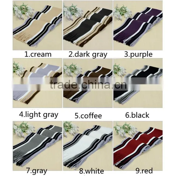 New Arrival Cheap Price High Quality Wool Knitting Design Men's Winter Warm Scarf photo-6
