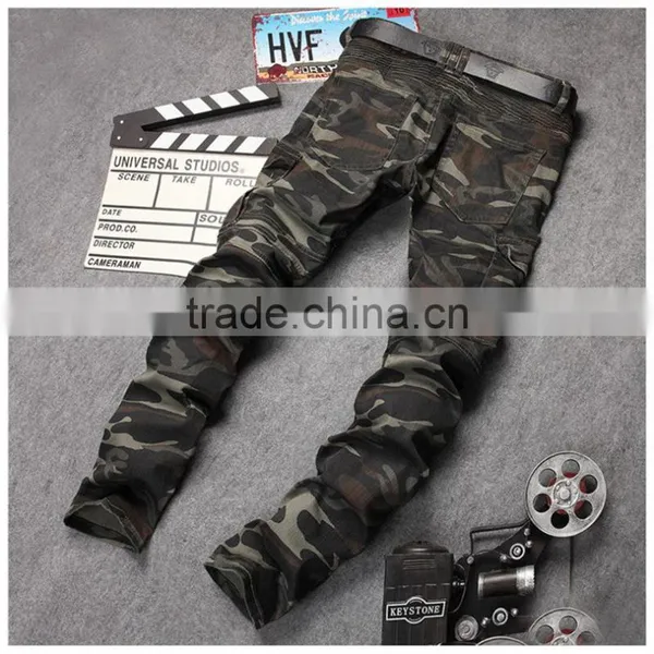 Men Latest Design Casual Jeans Camouflage Style Pants photo-2