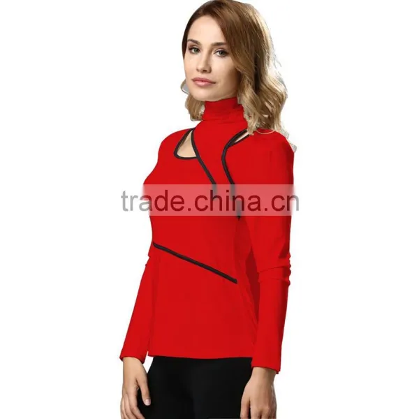 New Fashion Woman Style Lace Blouse Long Sleeve Office Wear Blouse Ladies 2017 photo-4