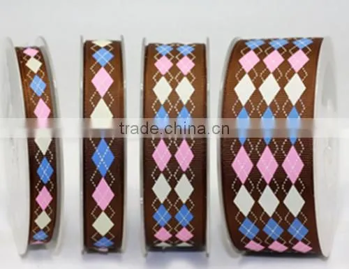 Hi-ana Ribbon 193 Lattice Printed Ribbon Princess Grosgrain Ribbon Printed Grosgrain Ribbon photo-2
