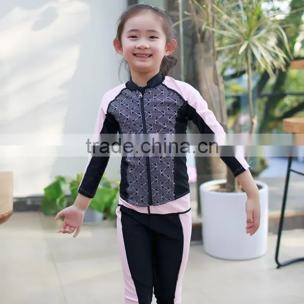 2017 Latest Design Chinese Style Swim Suit Cute Baby Girl Two Pieces Swimwear photo-3