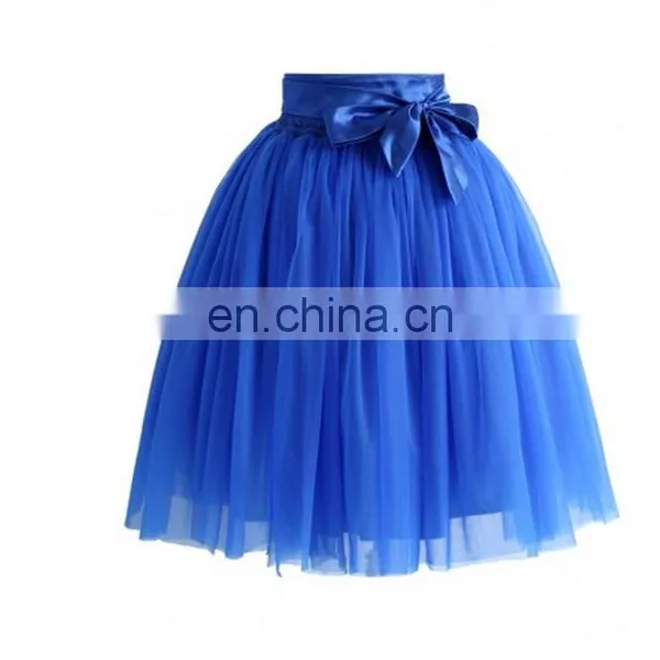 Tulle Skirt in Sapphire Blue photo-4