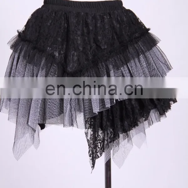 Gothic Layered Short Skirt With Removable Belt photo-3