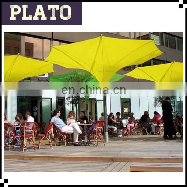 LED Beach Tulip Umbrellas, Yellow Square Outdoor Umbrellas for Customized photo-2