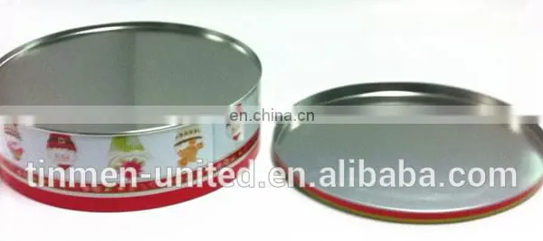 Middle Round Christmas Cake Tin Box photo-4
