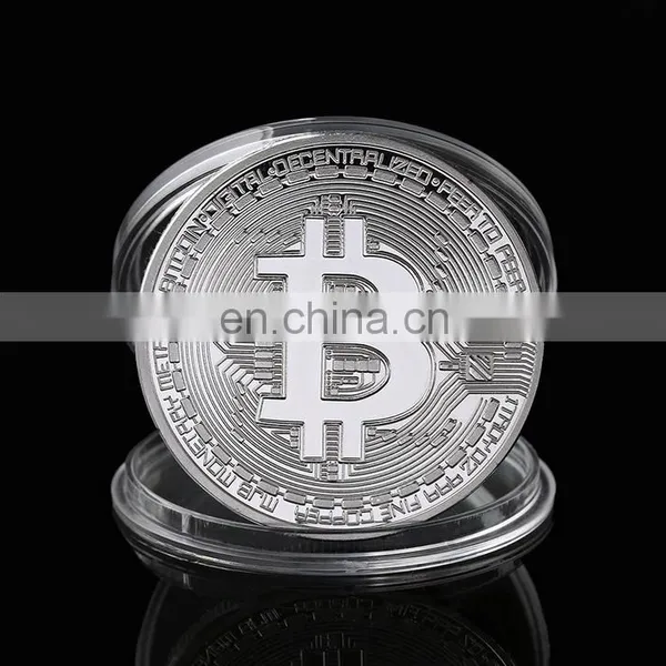 Factory Wholesale Zinc Alloy Stamp Gold Silver Copper Metal Souvenir Bitcoin Bit Coin photo-5