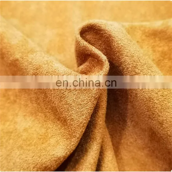 High Quality Double Face Faux Stretch Polyester Suede Fabric photo-5