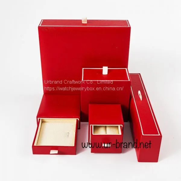 Red Set Jewelry Box Creative Necklace Ring Earring Jewelry Box Can be Customized photo-2