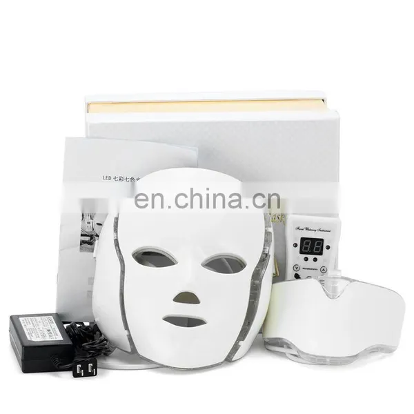 2020 FAIR Pro Korea 7 Color Led Photon Light Therapy Machine Led Face Facial Mask With Neck Device photo-5