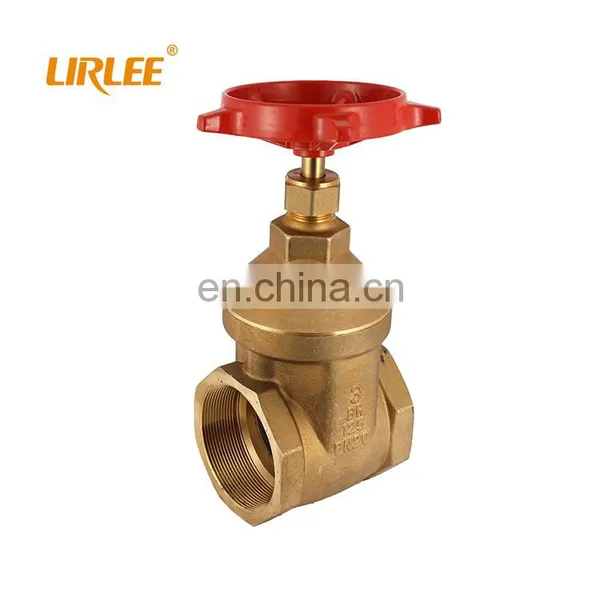 LIRLEE Durable Water Control Turning Handle Wheel Press Fix Brass 4 Inch Sluice Gate Valve photo-5