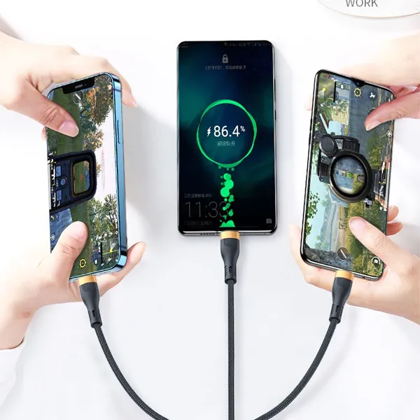 New 180 0.1 Thick Copper Wire Over 6A OD4.0 Data Cable 66W Super Fast Charging Phone Data Cable For Apple Android Type-C photo-5