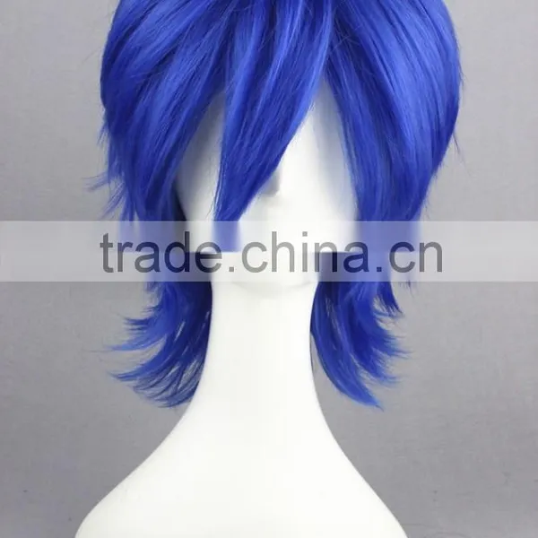High Quality 35cm Short Straight VOCALOID KAOTO Wig Cosplay Blue Synthetic Anime Wig Cosplay Hair Wigs Party Wig photo-3