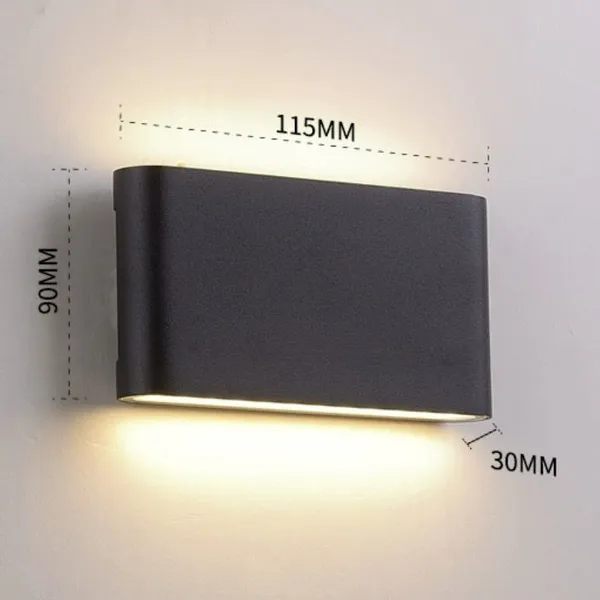 Modern Minimalist LED Wall Lamp Outdoor Waterproof Courtyard Corridor Ultra-thin Living Room Bedroom Bedside Dual Head Wall Lamp photo-2