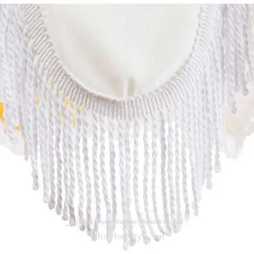 Terrace Sunbrella Double-layer Fringed Patio Umbrella, Garden Sunshade Umbrella, Hand-cranked Center Pole Umbrella photo-4