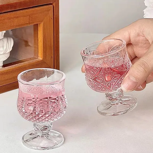 HOMTE Chinese 50ml Small Goblets Wholesale Glassware Supplier High Quality in Stock Wine Glass Cup