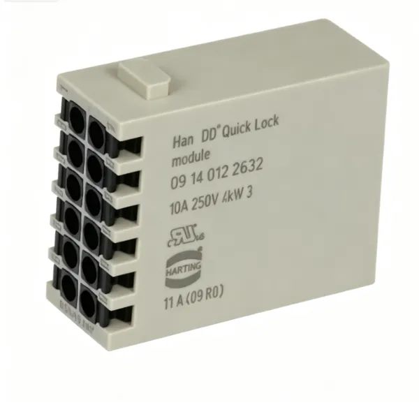 HARTING 09140122632 Han-Modular Han DD 12 Contacts Male Quick Lock Heavy Duty Rectangular Connector Module