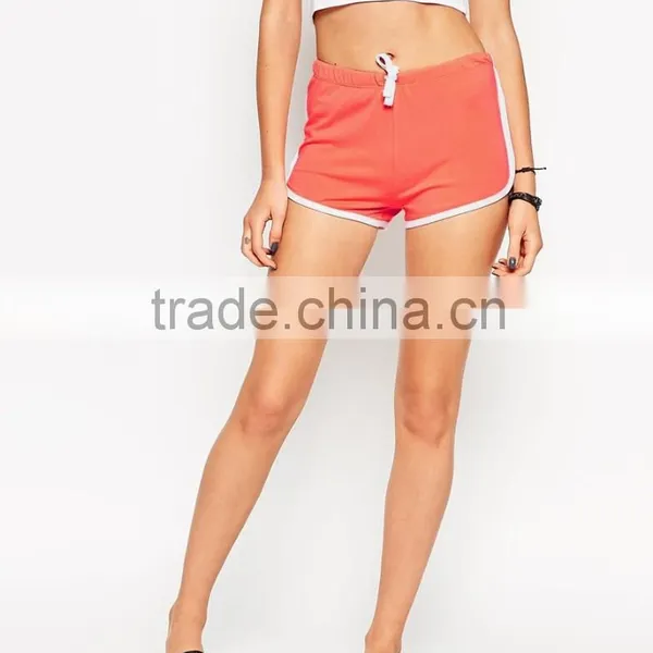 Basic Cotton Shorts With Contrast Binding, Crossfit Shorts photo-4