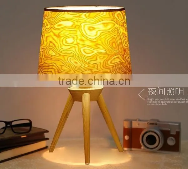 Wooden LED Table Lamp Wood LED Table Light JK-879-07 Modern Design Wooden Curving Series Table Lamp photo-2