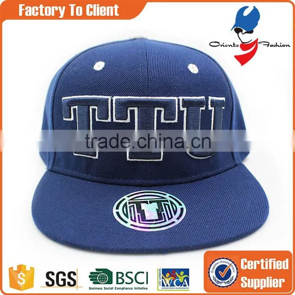 Custom Embroidery Snapback Cap, Cap Snapback