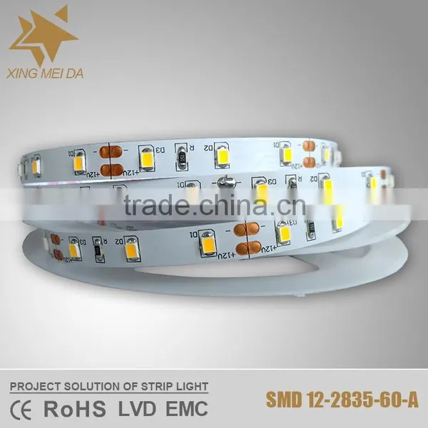 Low Power High Brightness Led 2700k Warm White Led Strip Lighting 2835 Transparent Led Strip