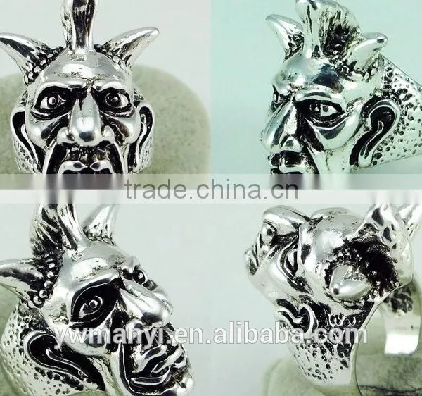 Hot Selling Fashion Jewelry Manufacturer China Direct Skull Ring Men R20 photo-2
