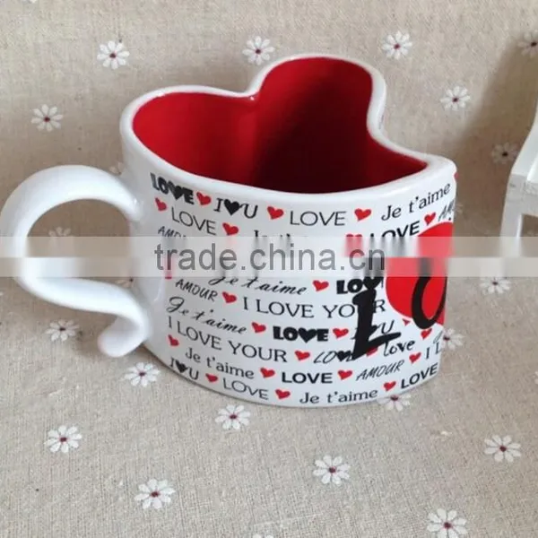 Popular Sale CHEL KLEIN Ceramic Mug With Heart-shaped and LOVE photo-3