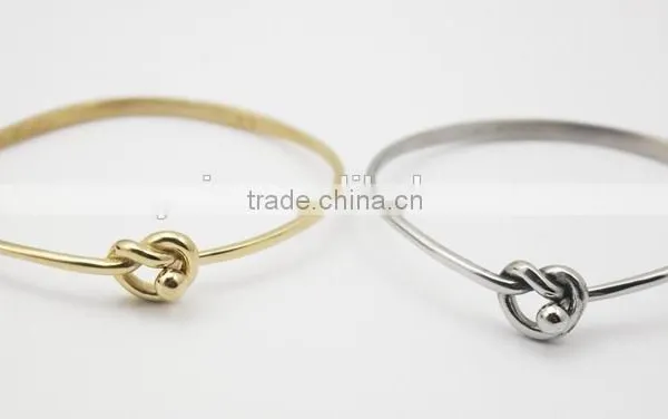 Gold and Silver Wire Design Best Friends Stainless Steel Bracelet photo-4
