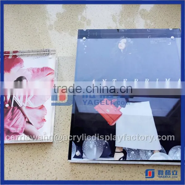 Yageli Factory High Clear Two Side Large Acrylic Cube Photo Frame 2017 photo-4
