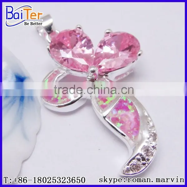 Custom Fire Opal Big Seahorse Animal Metal Pendant Necklace Pendant photo-2