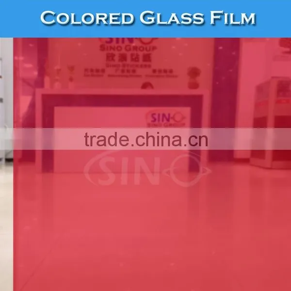 T112 Orange Waterproof Self Adhesive Vinyl Decorative Window Tinted photo-6