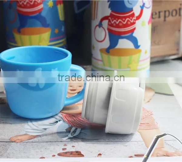 Cartoon Double Wall Water Bottle Children Vacuum Thermos Flask With 2 Cups photo-6