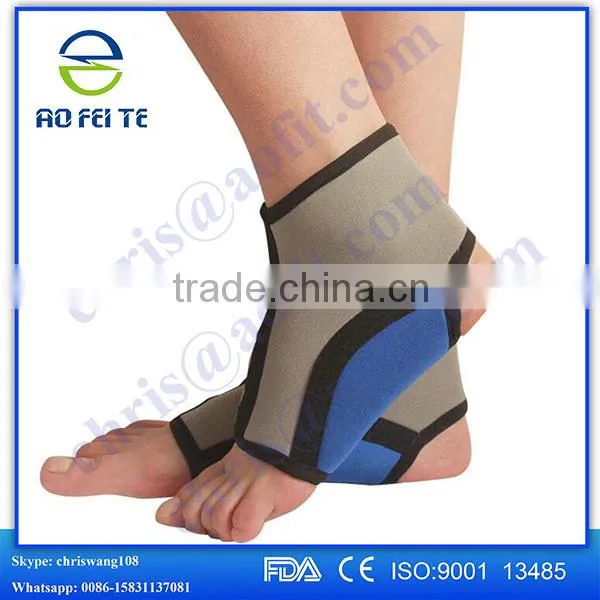 China Hebei Aofeite High Quality Elastic Hook Loop Ankle Strap Sandals photo-2