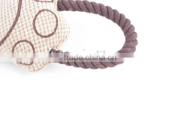 2016 Safety Linen Cotton Animal Dog Toy With Rope photo-2