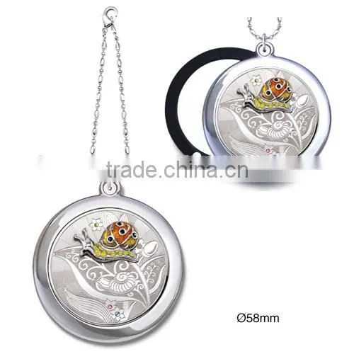 Unique Design Folded Makeup Mirror Shine Crystal Pocket Mirror Decorative Craft photo-4