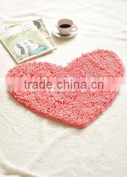 heart-sharp microfiber chenille mat