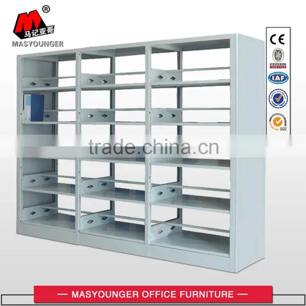 Classic Vertical Metal Double Side Book Shelf