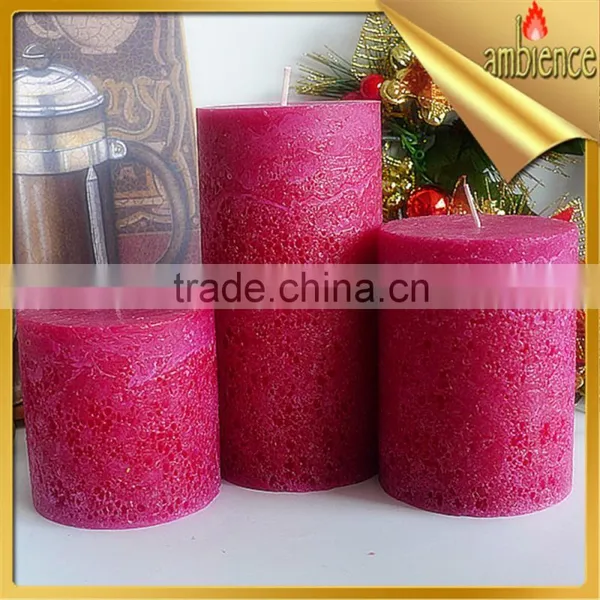 Household Lighting Paraffin Wax Candle Rustic Pillar Candle photo-2
