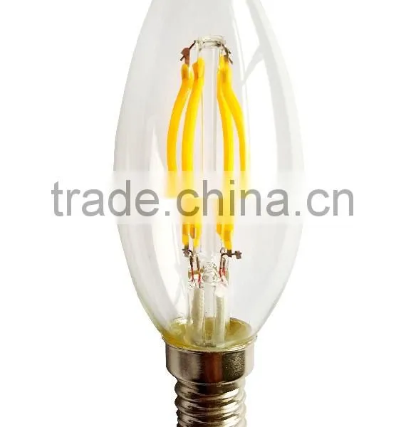 Latest Bend New Filament Led Bulb 4W Led Filament Bulb C37 photo-2