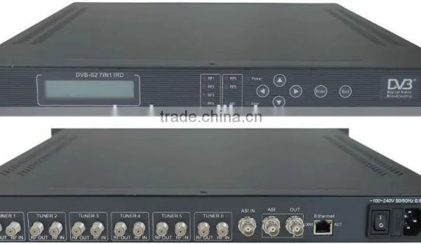 DVB-S DVB-S2 to Asi 7in1 Receiver (6*DVB-S DVB-S2+ASI IN,ASI Out)