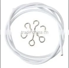 White Window Net Caravan Curtain Wire Spring Cord