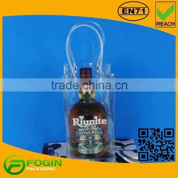 Transparent Plastic PVC Bag /PVC Ice Bag/ Cooler Bag With Handle photo-2