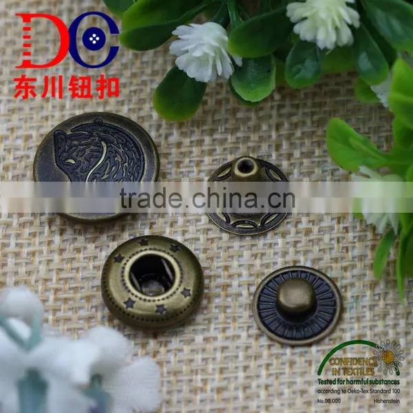 15MM New Design Logo Bronze Ecofriendly Spring Snap Button Garment Accessory photo-5