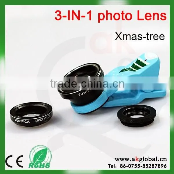 3 in 1 Universal Fisheye Wide Angle Macro Mobile Phone Camera Lens photo-3