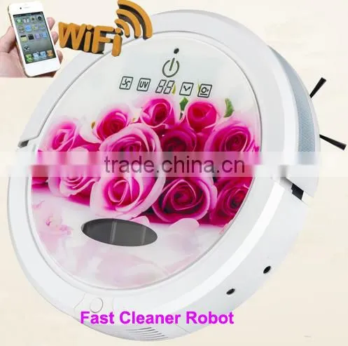Smartphone App WIFI Low Price Robot Vacuum Cleaner With 150ML Water Tank for Wet and Dry Cleaning