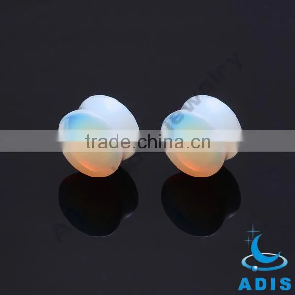 Fashion Piercing Jewelry Wholesale Charming Natual Opal Stone Plugs photo-2