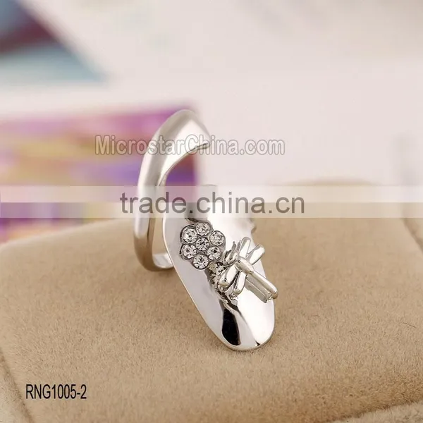 Hot French Design Personalized Women Gold and Silver Alloy Finger Rings photo-3