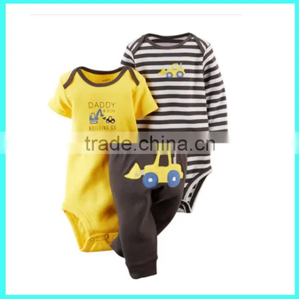 OEM Baby 3pcs Set Baby Boy Set Baby Boys Romper Set